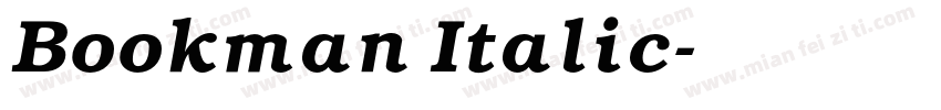 Bookman Italic字体转换